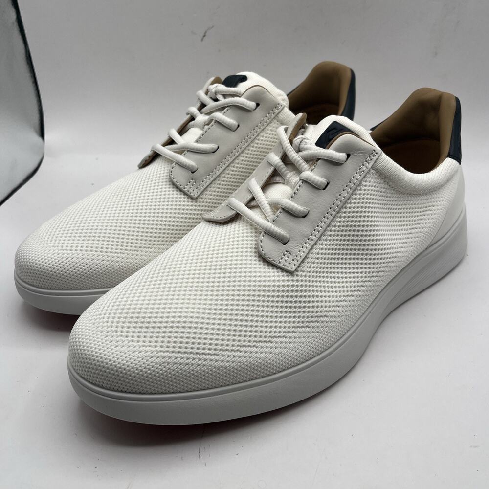 Johnston & Murphy Men's Ackerson Knit Mesh Lace-Up Casual Sneakers White Sz 11 M